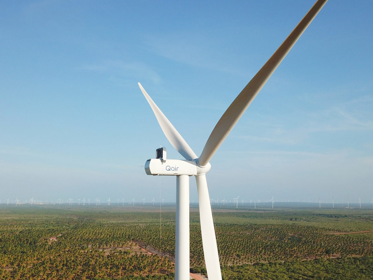 Éolienne Qair sur le parc de Serrote au Brésil